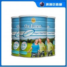 【澳洲直邮包邮】Oz Farm 澳滋 中老年奶粉 900克x3罐/箱【奶粉订单身份证必须上传】【新疆、西藏、内蒙古、青海、宁夏、海南、甘肃，需加收运费】